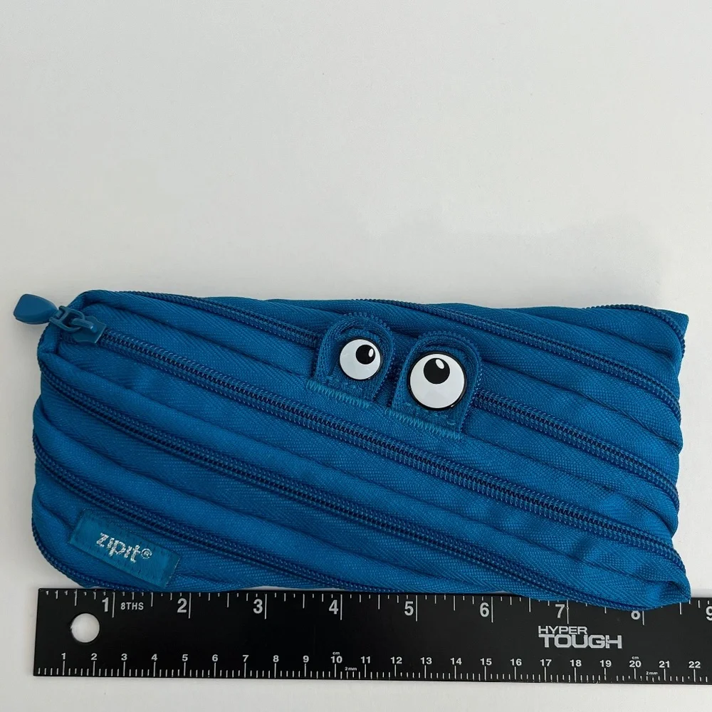 ZIPIT Monster Grillz Small Pencil Case Make Up Pouch Blue